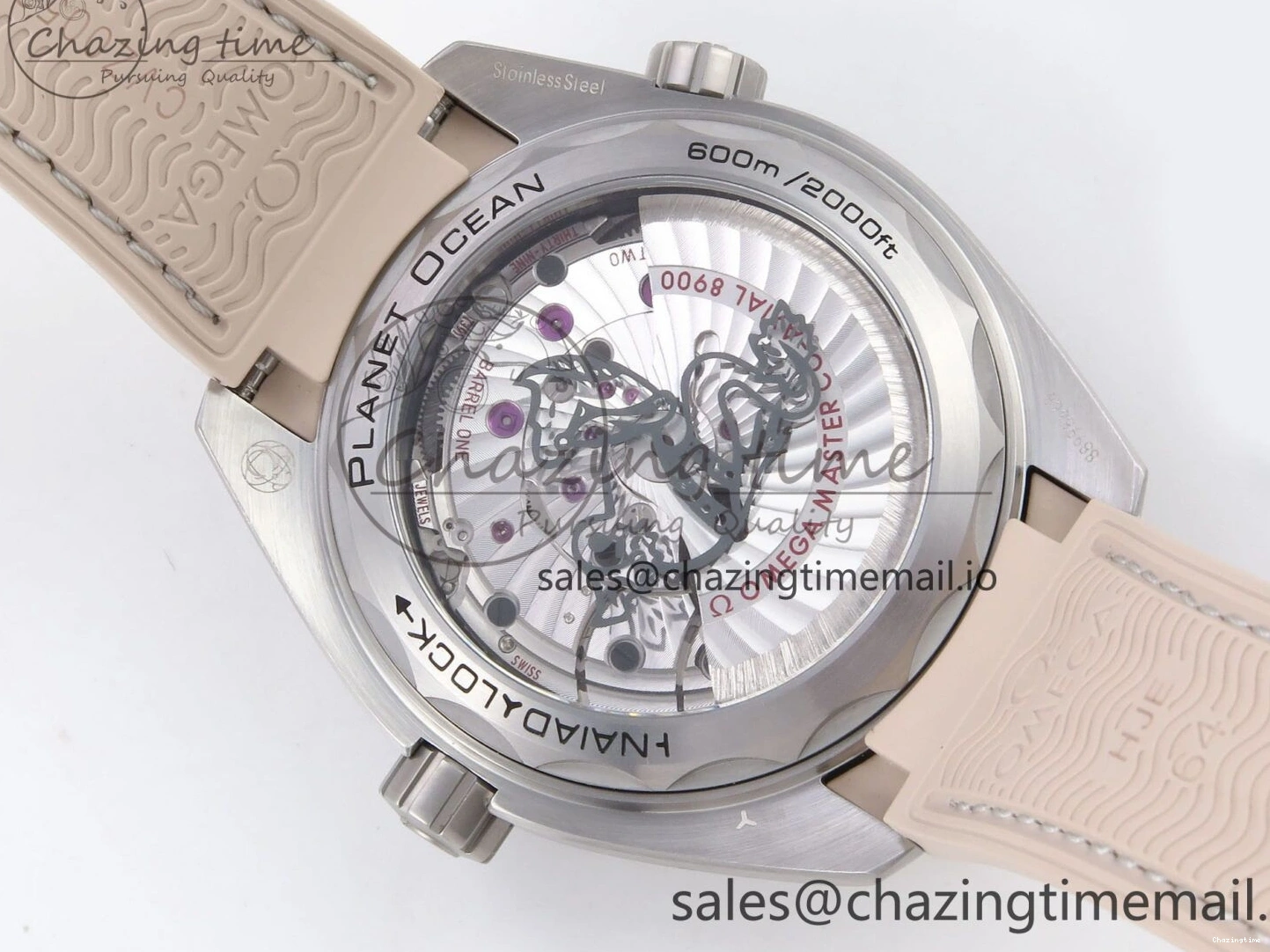 0323 Planet Ocean 43.5mm SS VSF 1:1 Best Edition Brown Bezel Sand Dial on Sand Rubber Strap A8900 Super Clone Neat 7710